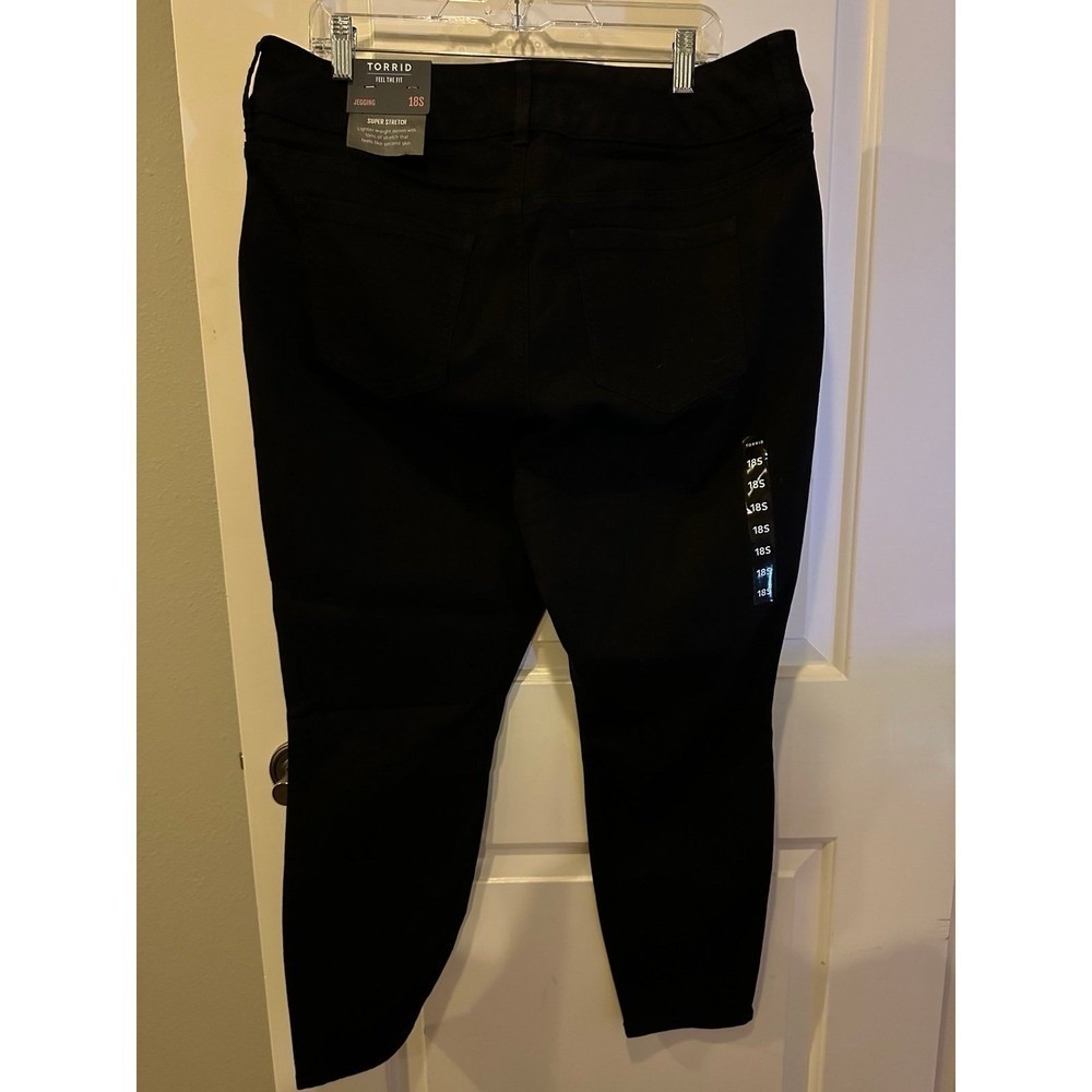 Torrid 18S Super Stretch High Rise Jeggings Black Skinny Jeans‎ Short - Picture 6 of 7